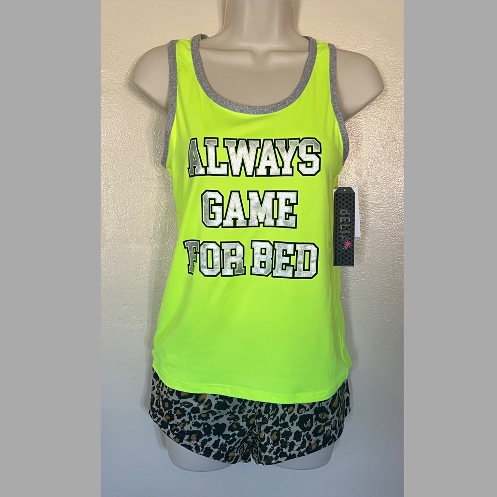 dELiA*s Lime Green ‘Always Game For Bed’ Pjs